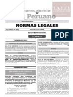 Decreto Supremo # 116-2020-PCM