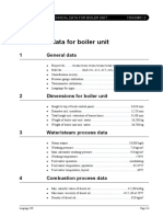 Technical Data For Boiler Unit