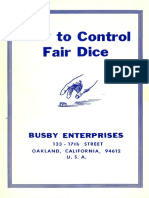 Jeff Busby - How To Control Fair Dice