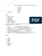 2.a. Match The Words From The First Column With Their Synonyms On The Second Column (1p)