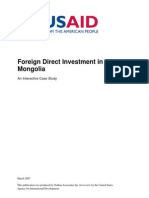 Foreign Direct Investment in Mongolia An Interactive Case Study (USAID, 2007)