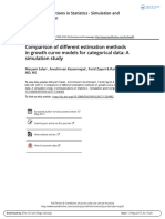 Comparison of Different Estimation Methods in Growth Curve Models For Categorical Data