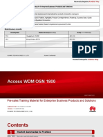 Huawei OSN1800 Pre-Sale Training Slide For Agent (2012) PDF