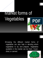 Market Forms of Vegetables