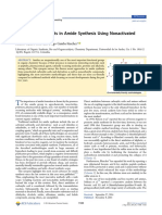 Recent Developments in Amide Synthesis Using Nonactivated Starting Materials