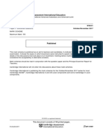 Cambridge Assessment International Education: Accounting 9706/31 October/November 2017