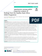 Burden of Prehypertension Among Adults in Kenya: A Retrospective Analysis of Findings From The Healthy Heart Africa (HHA) Programme