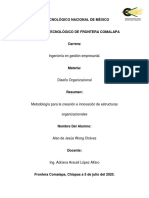 Resumen Metodología para La Creación e Innovación de Estructuras Organizacionales