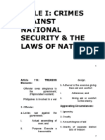 Title I: Crimes Against National Security & The Laws of Nations