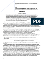 On Misreading and Misleading Patients: Some Reflections On Communications, Miscommunications and Countertransference Enactments