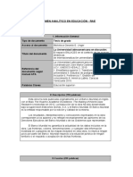 Formato Analítico en Educación