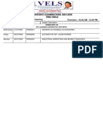 University Examinations May-2020 Time Table Program: B.E.-Automobile Engineering