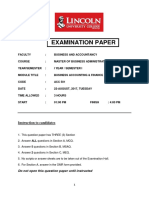 Examination Paper: Instruction To Candidates