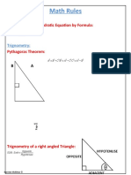 Math Rules: For Factorising A Quadratic Equation by Formula