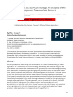 Urban Agriculture As A Survival Strategy An Analysis of The Activities of Bulawayo and Gweru Urban Fa