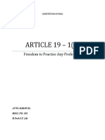 ARTICLE 19 - 1 (G) : Freedom To Practice Any Profession