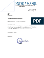 Carta Entrega Documentos