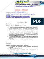 Atividades Nutrição Clínica e Funcional