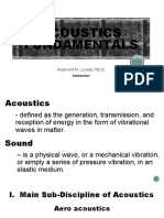 Acoustics Fundamentals: Raymund M. Lozada, PECE