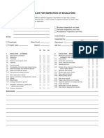 Checklist For Escalator Inspection PDF