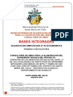 Bases Integradas: Bases Estándar de Adjudicación Simplificada para La Contratación Del Servicio de Consultoría de Obra