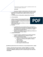 Cuáles Son Los Principales Factores Que Influyen Sobre La Cantidad de Dinero Real Que Las Personas y Las Empresas Planean Conservar