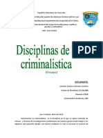 Disciplinas de La Criminalistica Ensayo