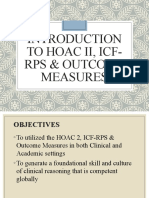 Introduction To Hoac II, ICF-RPS & Outcome