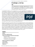 Psicología Del Trabajo y de Las Organizaciones - Wikipedia, La Enciclopedia Libre