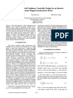 Field Weakening With Nonlinear Controller Design For An Interior Permanent Magnet Synchronous Motor