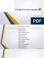 Python3 Programming Language: Tahani Almanie