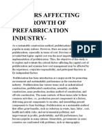 Factors Affecting The Growth of Prefabrication Industry