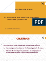 2.1 Mecanica de Rocas y Diseño de Excavaciones