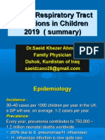 Pediatric Lower Respiratory Tract Infections