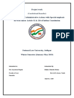 CR PROJECT - Administrative Law and Judicial Review of Administrative Actions With Special Emphasis On Writs Under Article 32