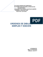 Autocad Melvil ORDENES DE DIBUJOS SIMPLES Y EDICIÓN