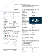 Third Periodical Test in Mathematics Vi