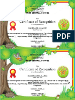 CERTIFICATE of RECOGNITION ZEUS