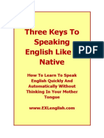 Three Keys To Speak English Quickly and Automatically PDF