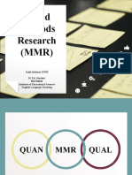 Mixed Methods Research (MMR) : Fatih Mehmet YİĞİT