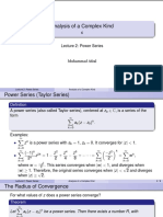 Analysis of A Complex Kind: 6 2: Power Series Muhammad Afzal