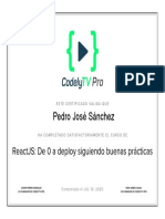 Reactjs de 0 A Deploy Siguiendo Buenas Practicas - Pedro PDF