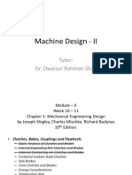 Machine Design - II: Tutor: Dr. Owaisur Rahman Shah