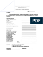 Form No. 01 Application For Fisheries Insurance