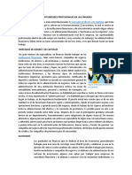 OPORTUNIDADES PROFESIONALES EN LAS FINANZAS Las Finanzas Constan de Tres Áreas Interrelacionadas PDF