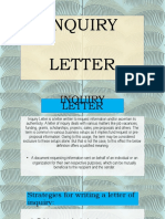 Inquiry Letter