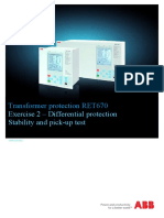 Transformer Protection RET670: Exercise 2 - Differential Protection Stability and Pick-Up Test