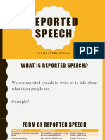 Reported Speech: Darma Yudha School