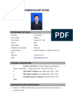 Curriculum Vitae: Personal Details