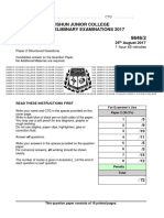 Yishun Junior College JC 2 Preliminary Examinations 2017 Physics